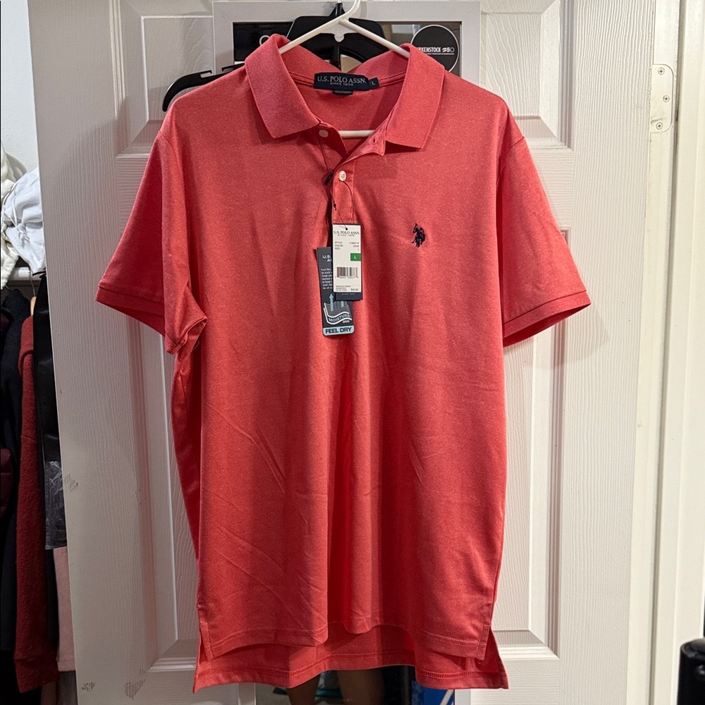 U.S Polo Assn. Men's Coral Polo Shirt